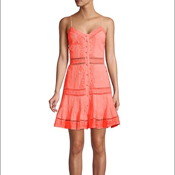 Alice + Olivia Dresses & Skirts - Alice+Olivia Pink Marci Embroidered Neon dress